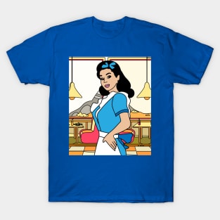 Retro Waiter Bartender With Drinks T-Shirt